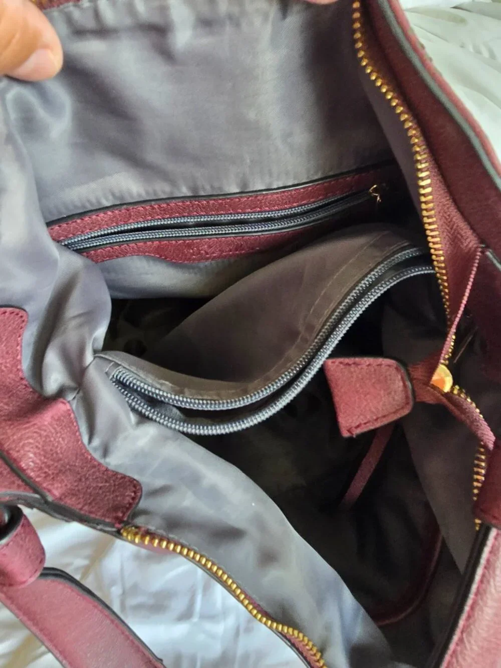 Burgundy Hobo bag